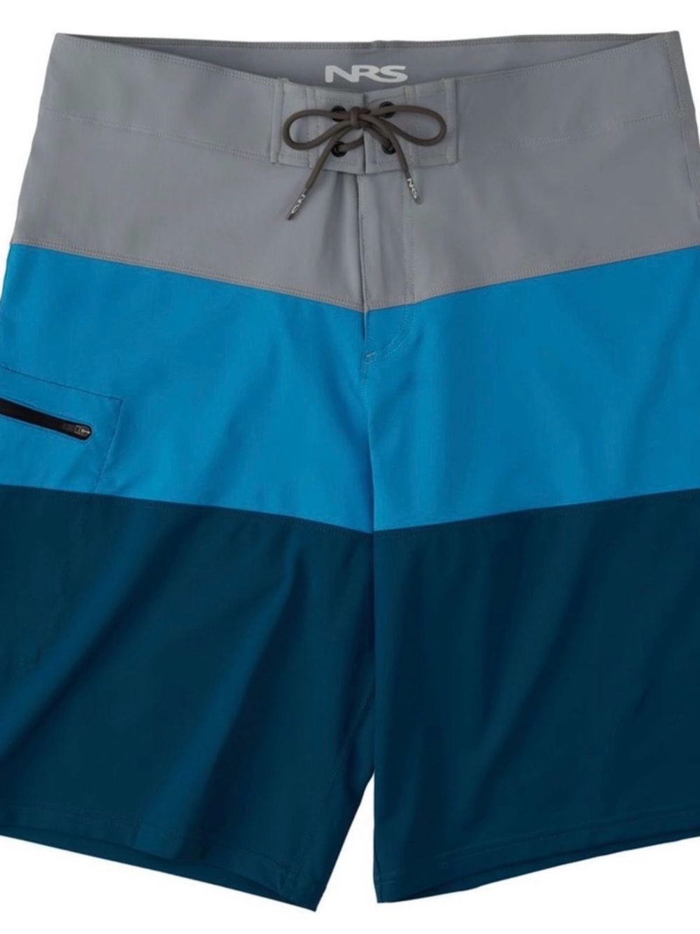 NRS Benny Board Short Men’s Gray and Blue Colorblock Swim Trunks size 40